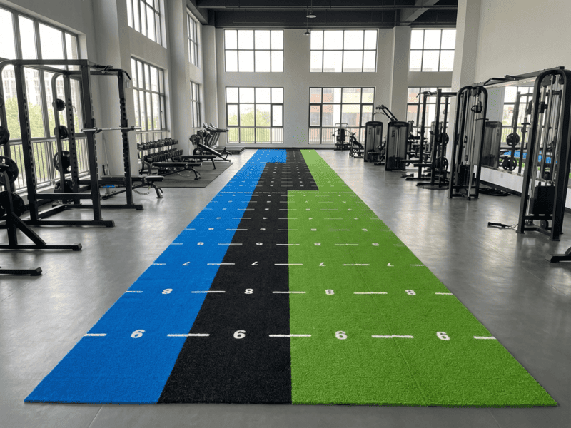 Transition strip for gym turf